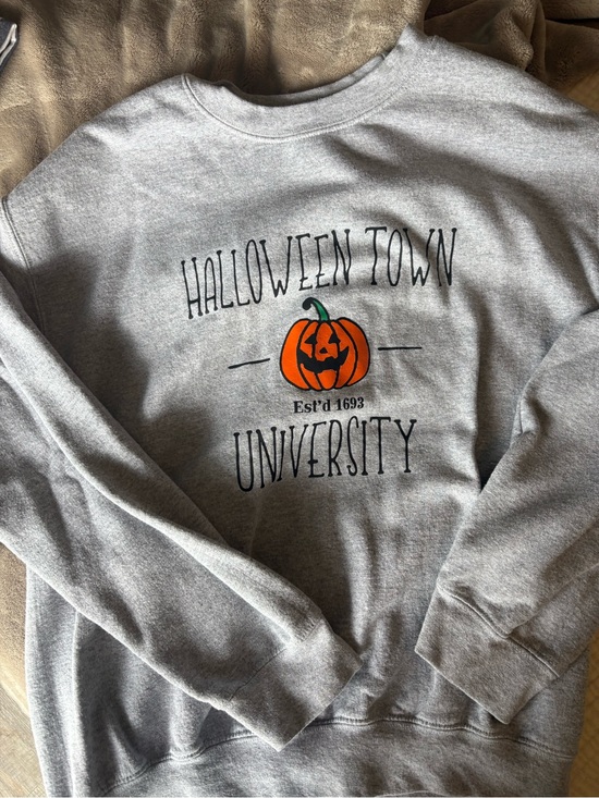 Sweaters - Gray "Halloween Town University" Crewneck Sweatshirt